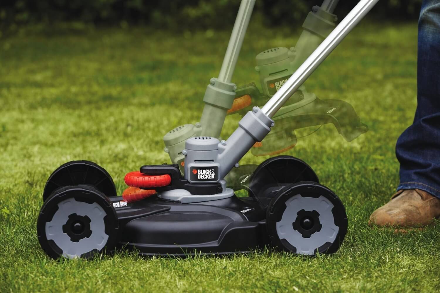 Black + Decker 18 V 3in1 MultiTrimmerSet / AkkuRasentrimmer mit
